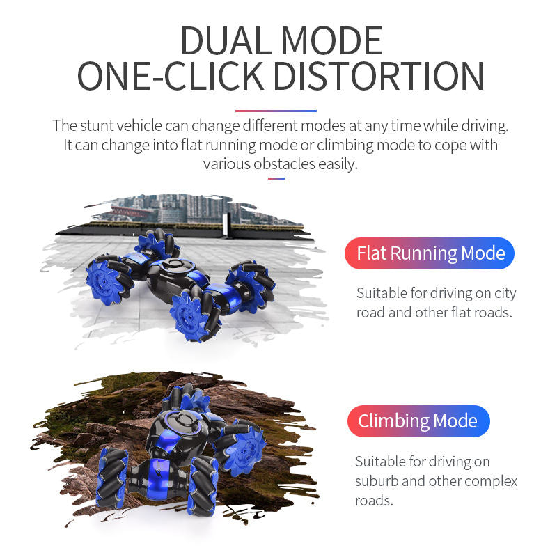 2.4GHz 4WD Gesture Sensor RC Stunt Car – Twist, Drift & Flip in Style!