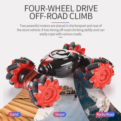 2.4GHz 4WD Gesture Sensor RC Stunt Car – Twist, Drift & Flip in Style!