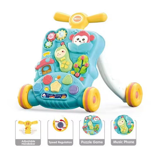 Baby Push Walker with Music & Activity Center – Learning Toy for Toddlers
