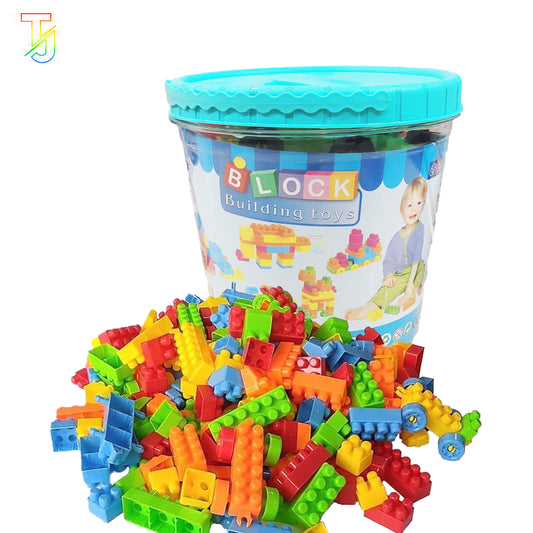 Colorful Building Blocks Set for Kids – Creative Construction Toy Bucket